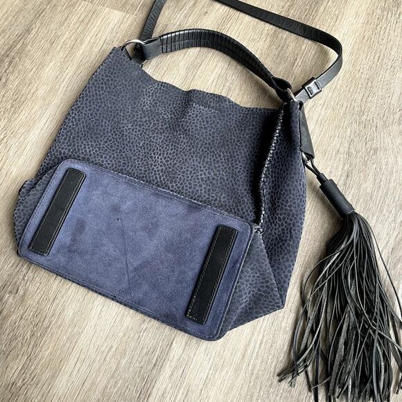 All Saints Pearl Mini Hobo Bag Black/blue - Picture 3 of 7